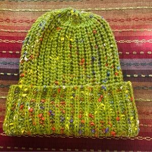 Multicolor Knit Beanie Hat